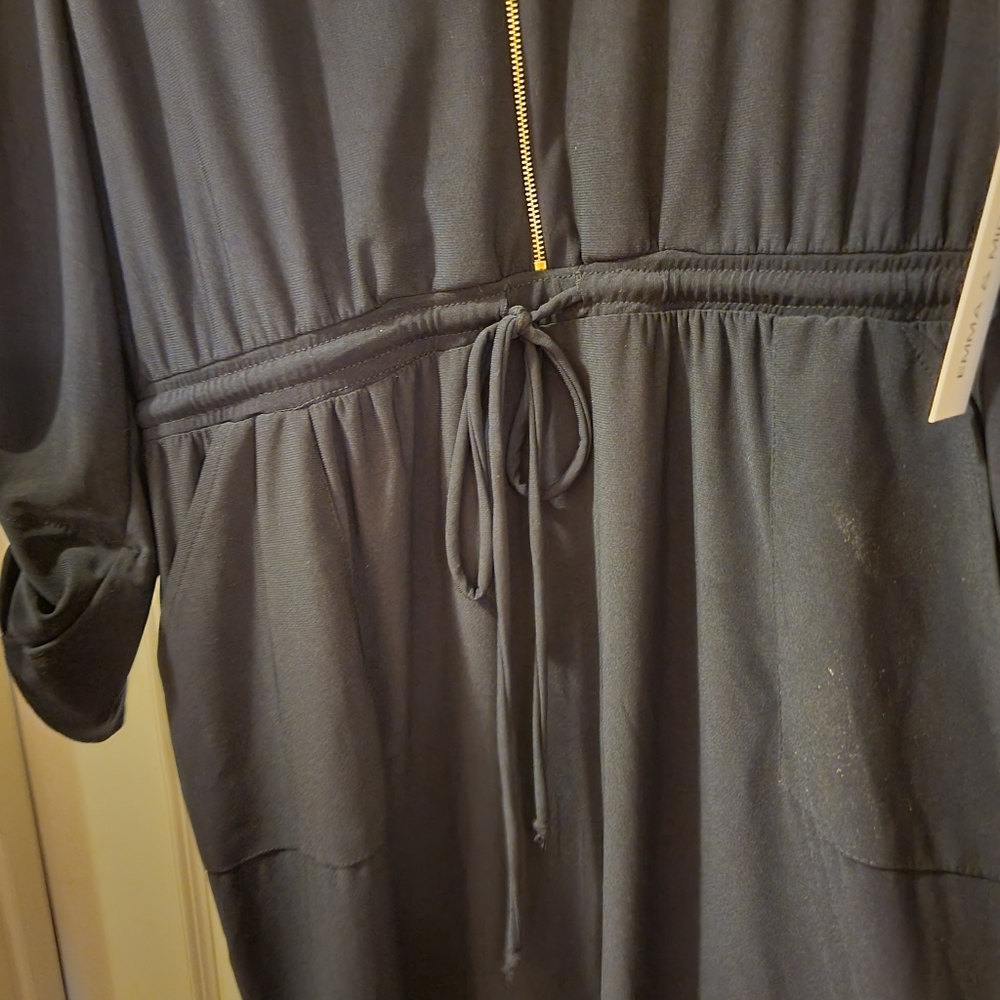 Black stretch material dress